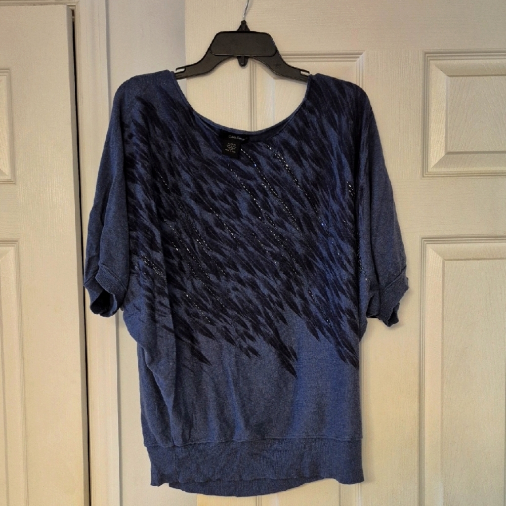 Blue Dolman Sweater,  Calvin Klein